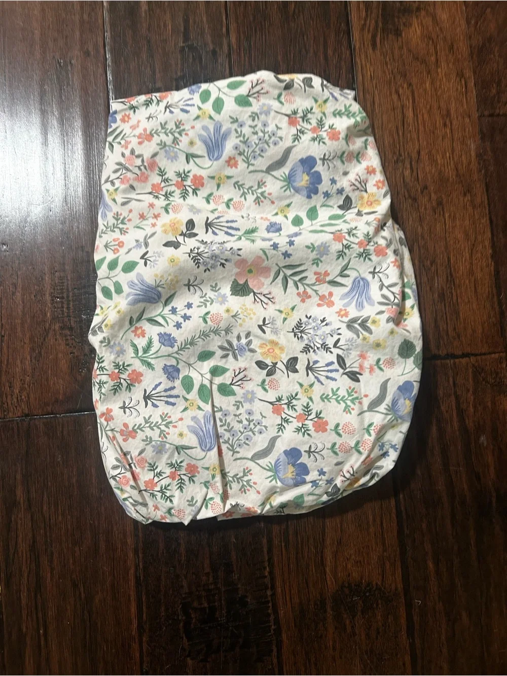 Rifle Paper Co. Floral Diaper Cover - White with Blue, Pink, Green